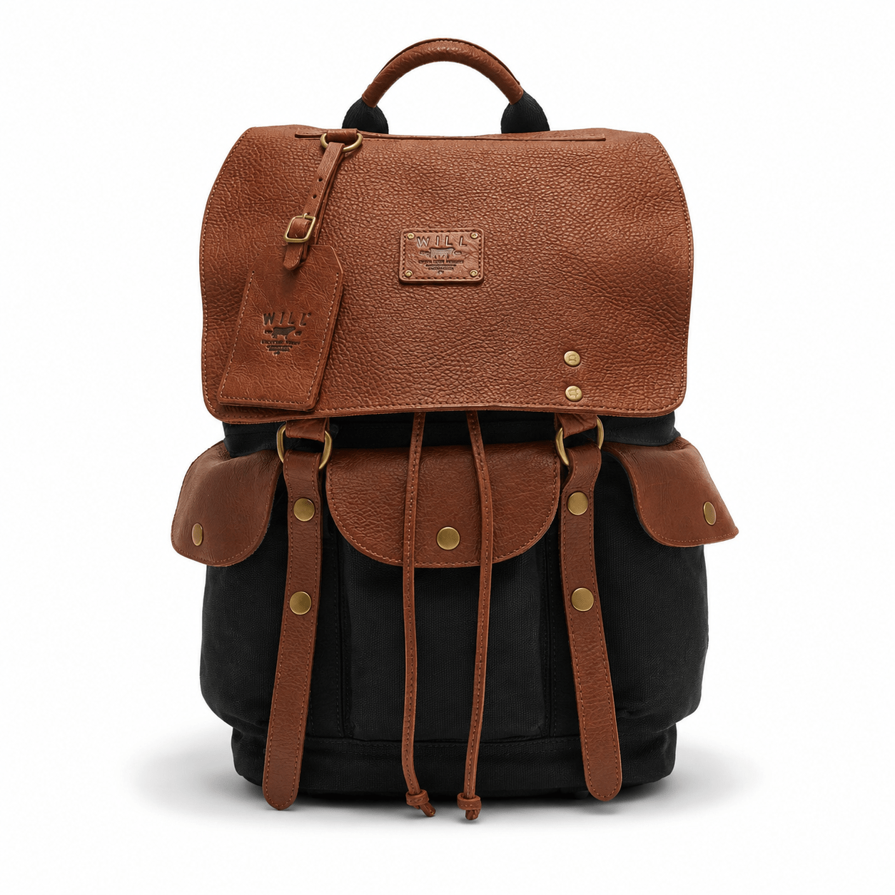 Lennon Canvas & Leather Backpack - Will Leather Goods